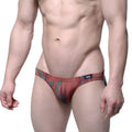 MetroMaleWear Delado bikini white 5103-m71 men’s briefs with red and green patterned striped texture