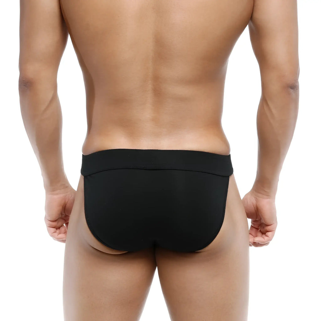 Black metro-malewear deseo bikini briefs with smooth form-fitting design for comfortable everyday wear