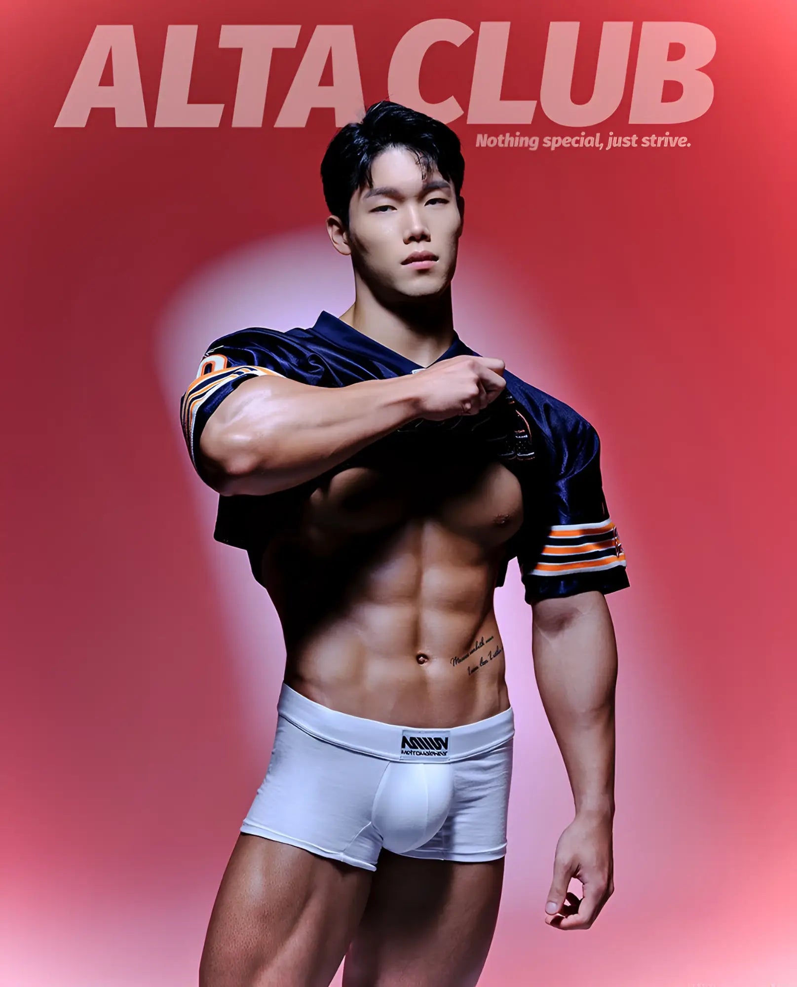 White athletic briefs metro male wear deseo boxer 3323-00 with black logo waistband in cotton blend material