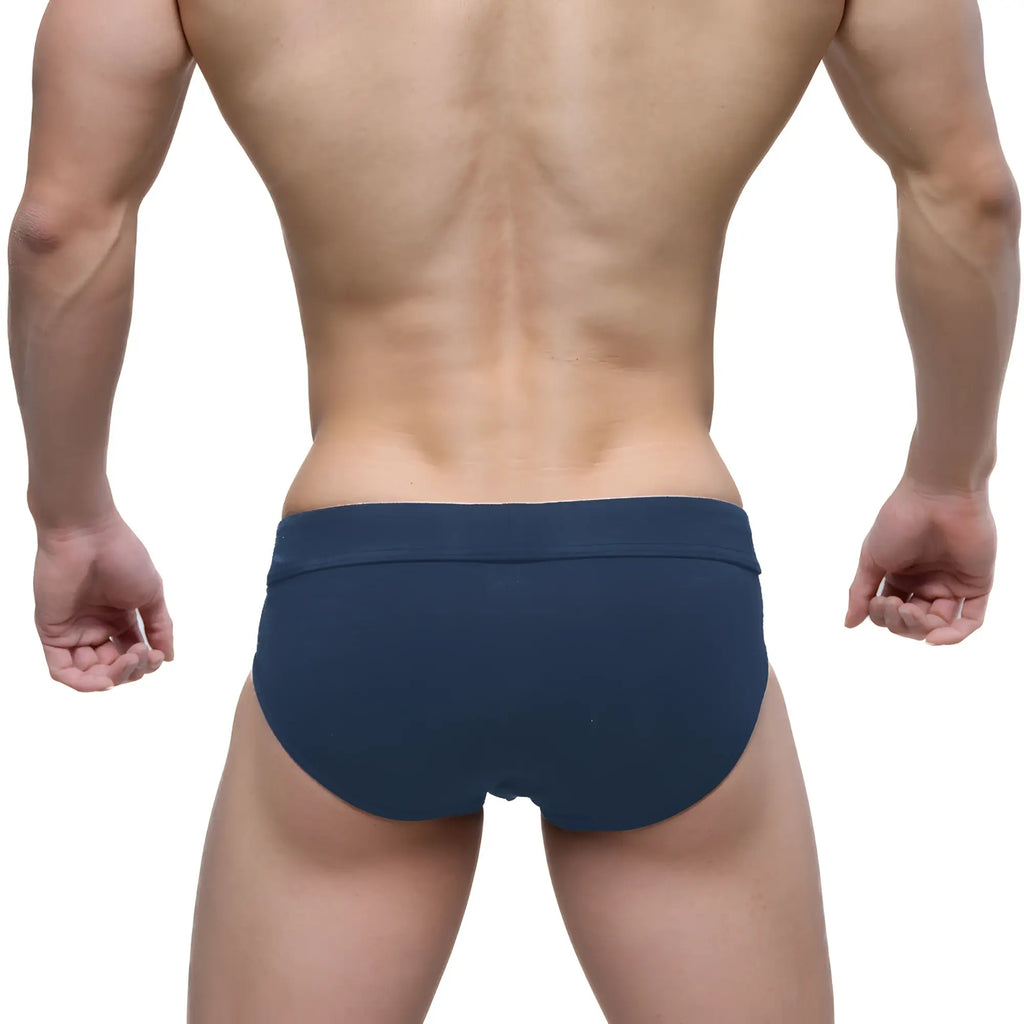 Navy blue metro male wear deseo brief with smooth fitted design for comfortable all-day wear