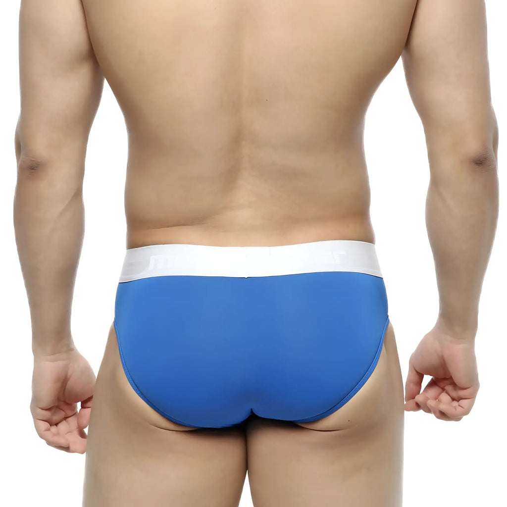 Metro malewear dolce brief royal blue blue briefs with white waistband comfortable cotton blend underwear