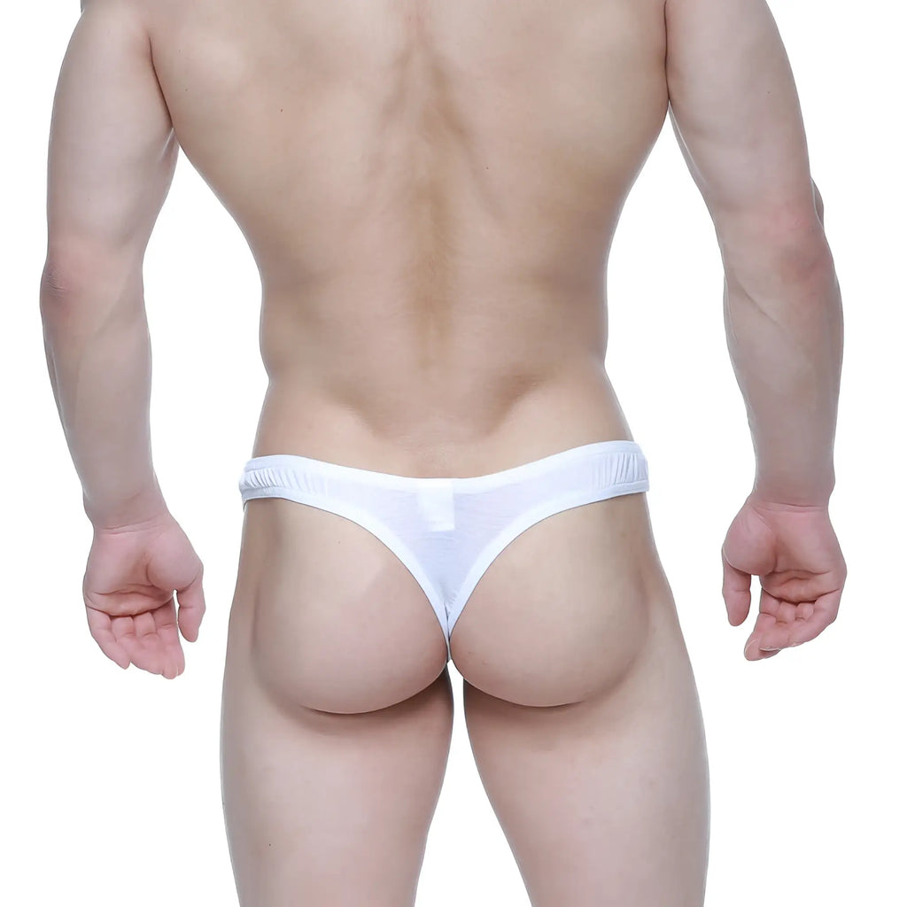 Metro malewear dream thong white 2002-01 smooth form-fitting white thong briefs with elastic waistband