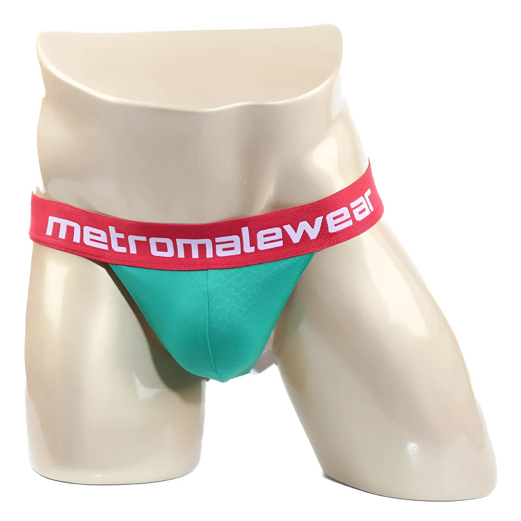 Tealmalewear dynogreen jockstrap 2901-17 teal and red men’s briefs with breathable fabric for active use