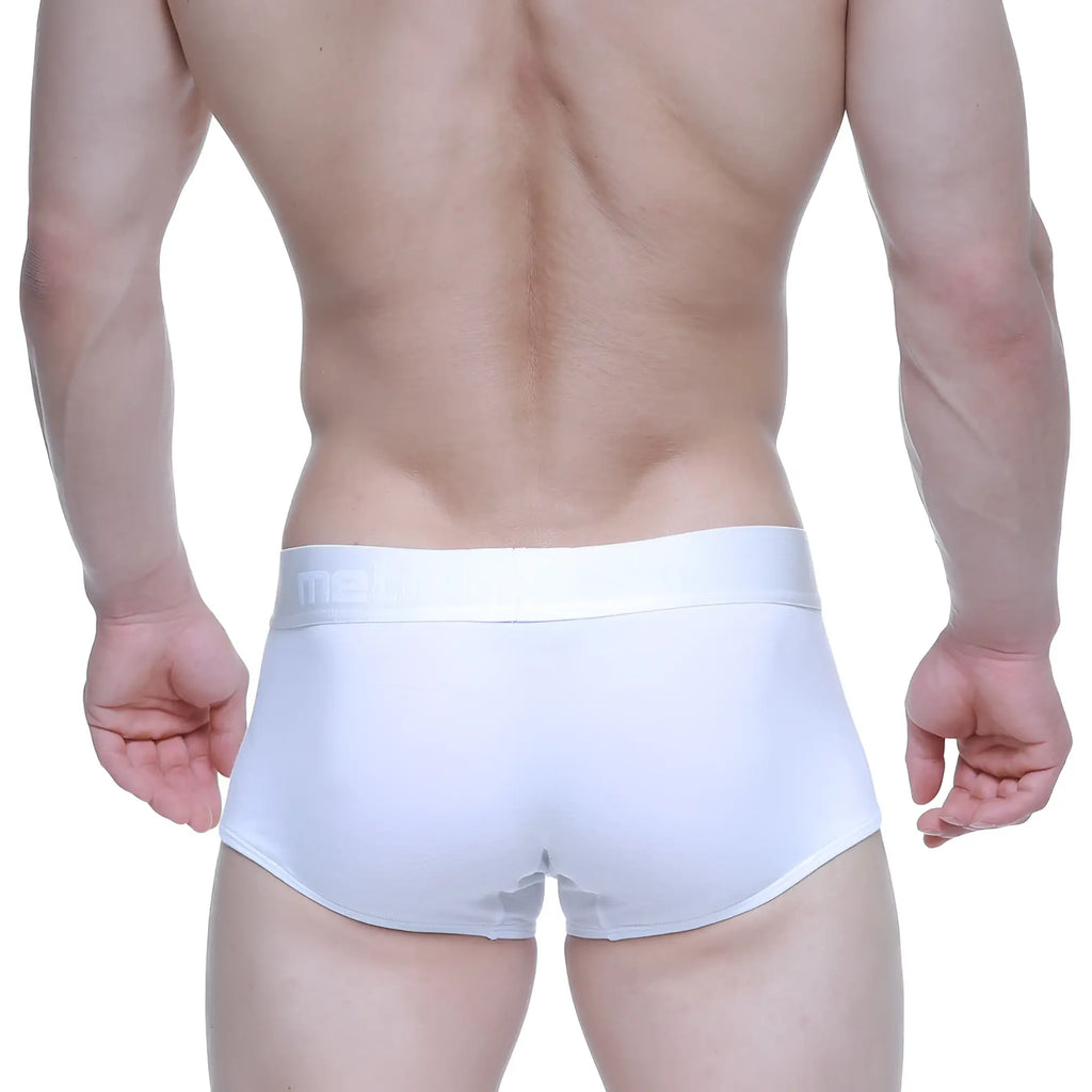 MetroMaleWear elemental boxer brief white 2029-00 with smooth form-fitting fabric and elastic waistband with subtle branding