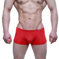 Red mens briefs metro male wear enhancement boxer snug fit red with subtle brand logo on waistband