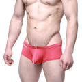 Pink men’s briefs metro male wear entropy trunk red 2125-11 with white trim and subtle waistband logo