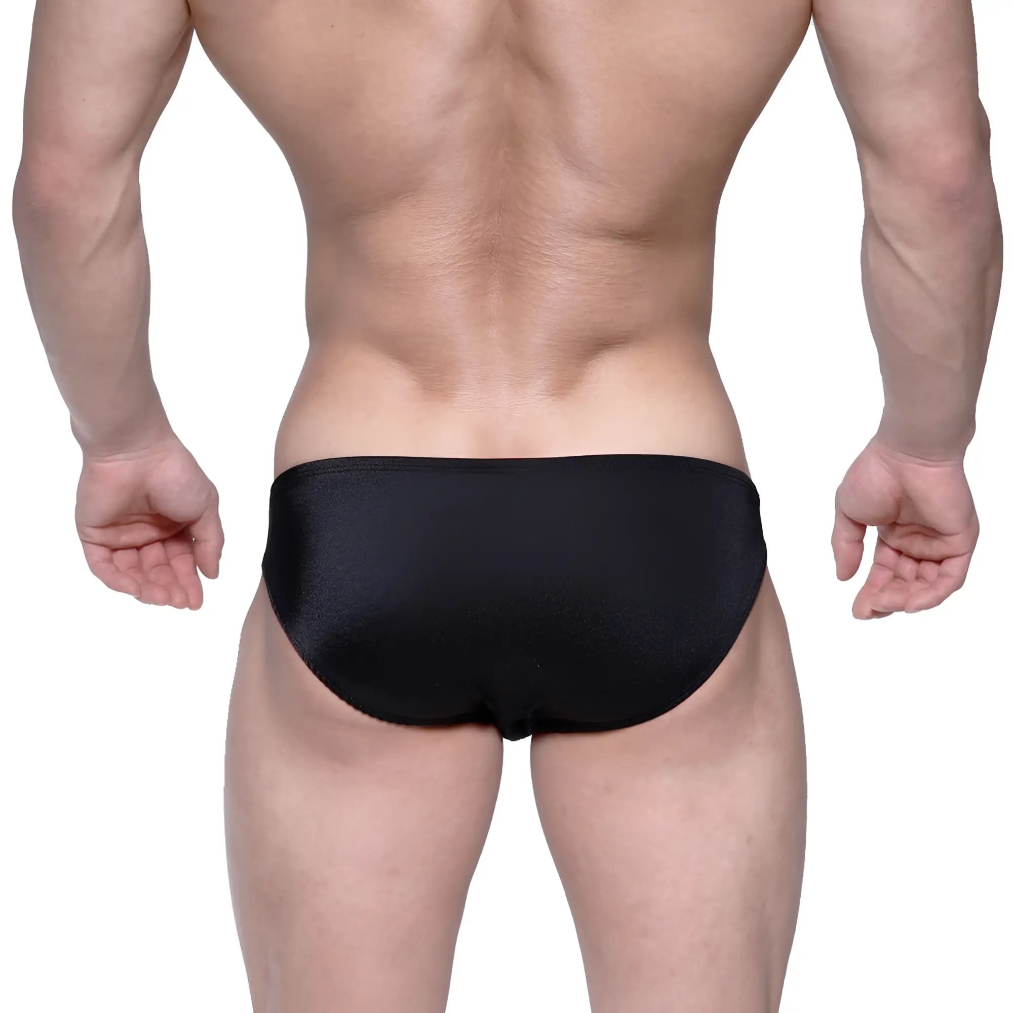 MetroMaleWear Eureka bikini black swim trunks with a sleek textured finish perfect for swimming and beachwear