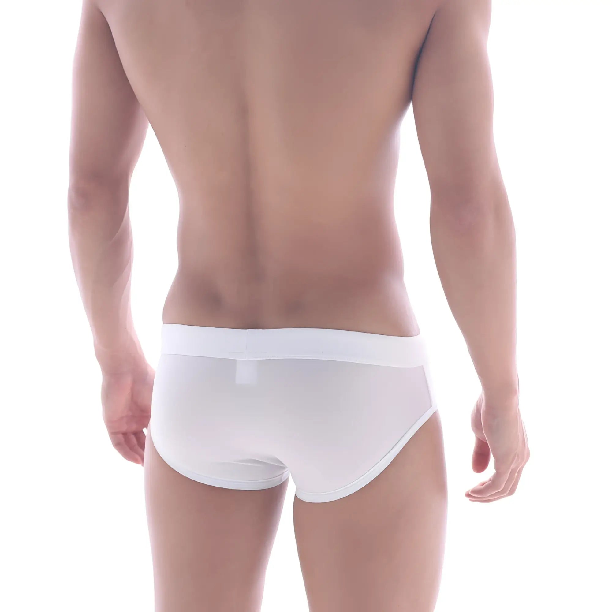 White briefs metro male wear europa swim brief 4924-31 with smooth form-fitting design and clean elastic waistband