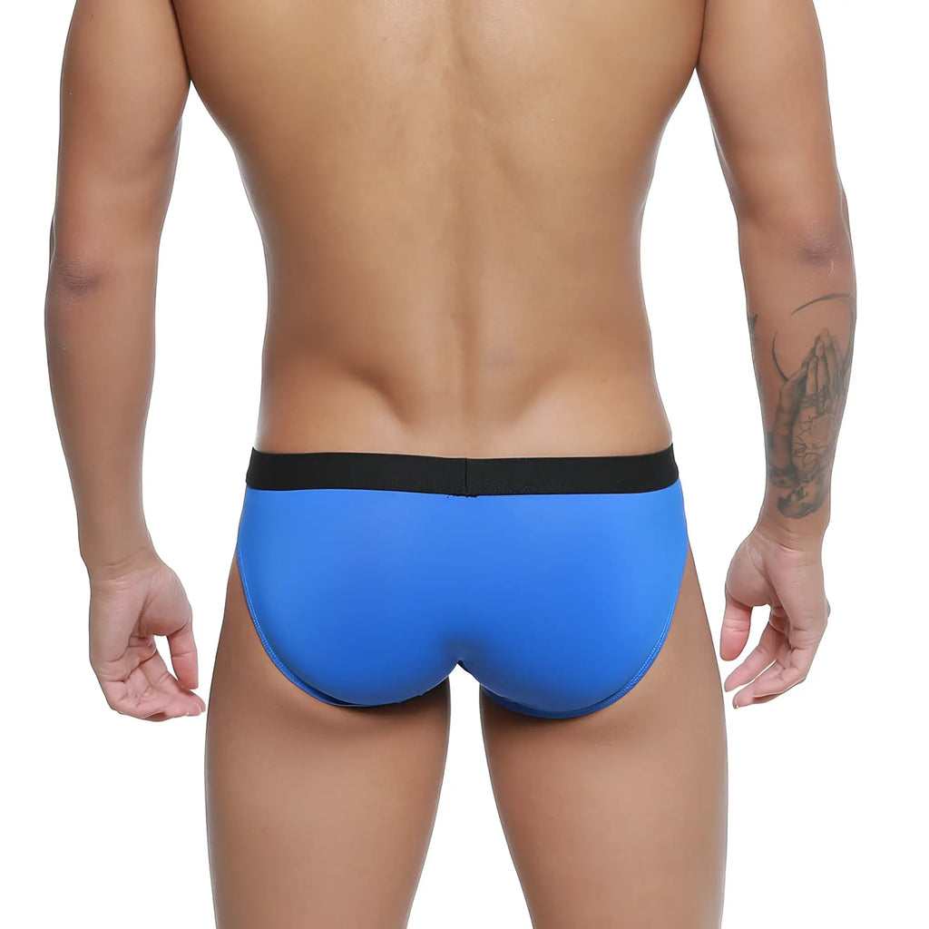 Metro malewear expose brief royal 2207-18 blue men’s briefs with black waistband designed for comfort and support