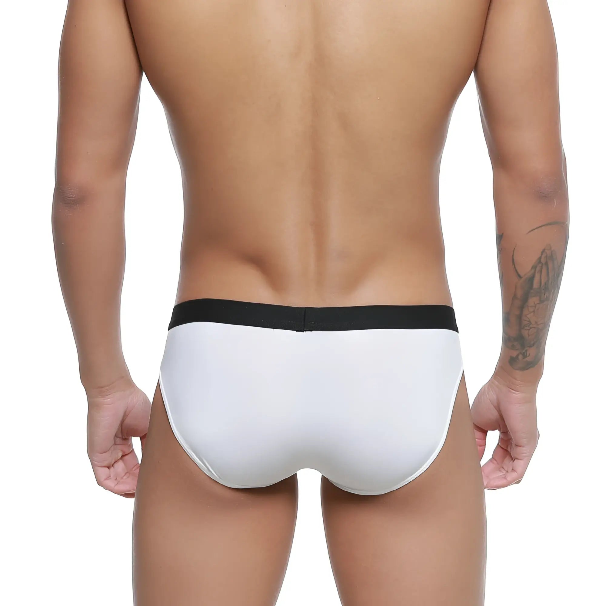 MetroMalewear expose brief white 2207-00 white cotton briefs with black elastic waistband for comfortable everyday wear