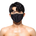 MetroMaleWear face mask black 0111-20 with gold trim stylish protective fabric face mask for daily use