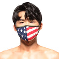 MetroMaleWear face mask usa 0111-60 with American flag pattern and gold trim in breathable fabric for everyday use