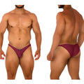 Metro male wear fantasy bikini burgundy 6116-29 maroon form-fitting briefs with sleek design and small black logo on front