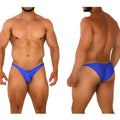 Metro malewear fantasy bikini royal blue 6116-18 vibrant blue men’s briefs with sleek form-fitting design and black logo