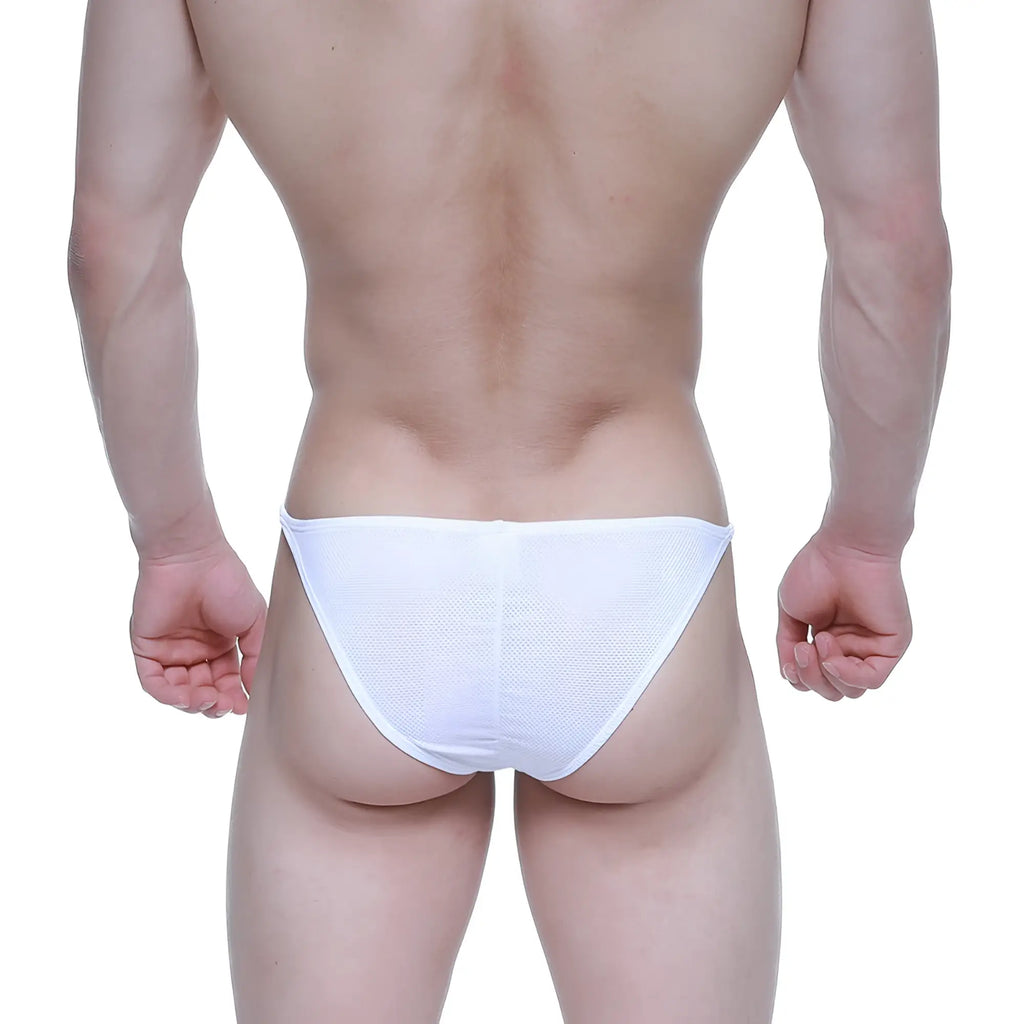 Metro male wear fantasy bikini white 6116-00 white mesh briefs with a sleek form-fitting design