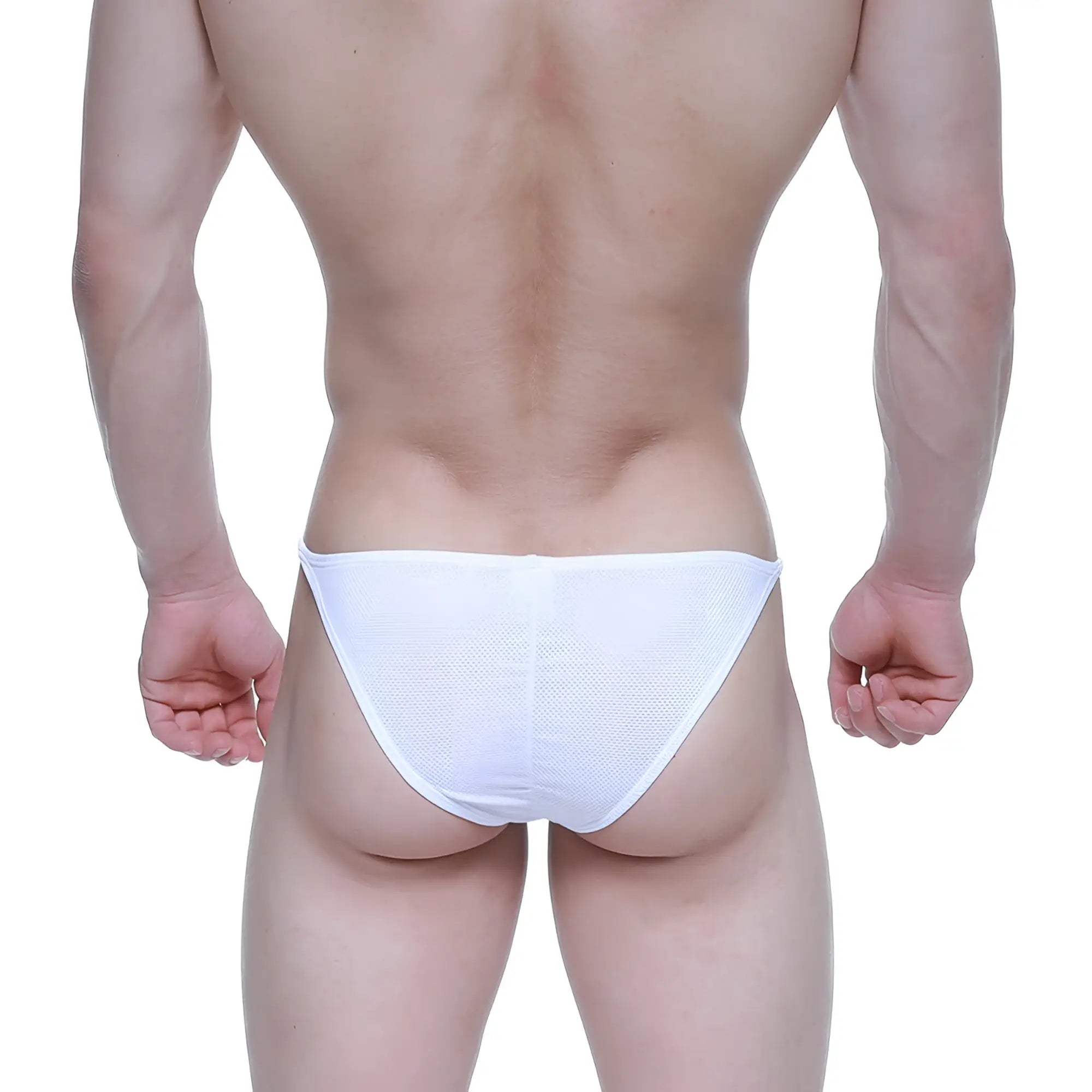 Metro male wear fantasy bikini white 6116-00 white mesh briefs with a sleek form-fitting design