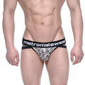 Silver leopard-print briefs with black metromalewear waistband metroMalewear filosofico bikini leopard 2304-72