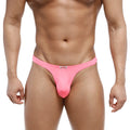 Pink metro malewear fria thong featuring a small rectangular brand tag on the waistband in fuchsia color