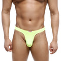 Bright neon green MetroMaleWear Fria thong with a small red and white brand tag at the waistband