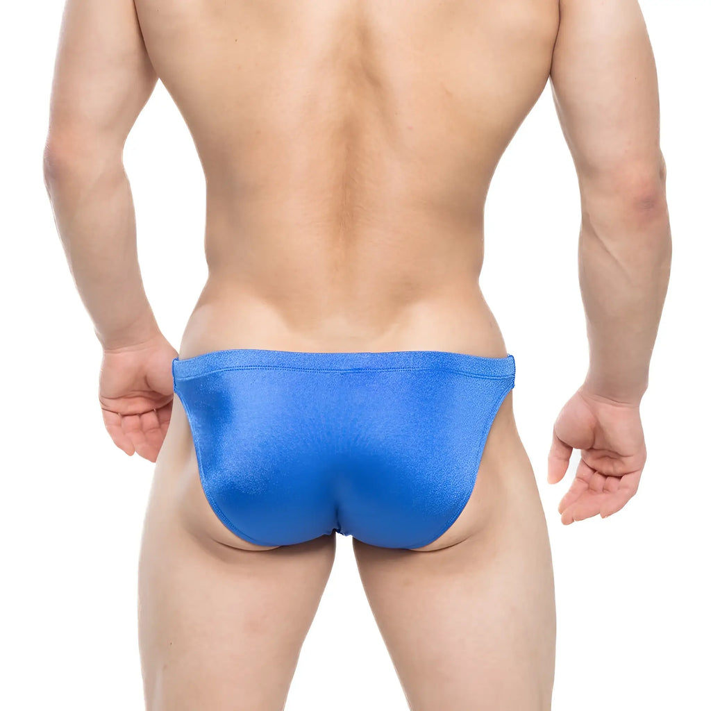 MetroMaleWear Gato Swim Bikini 4987-18 vibrant blue shimmering fabric briefs with sleek form-fitting design
