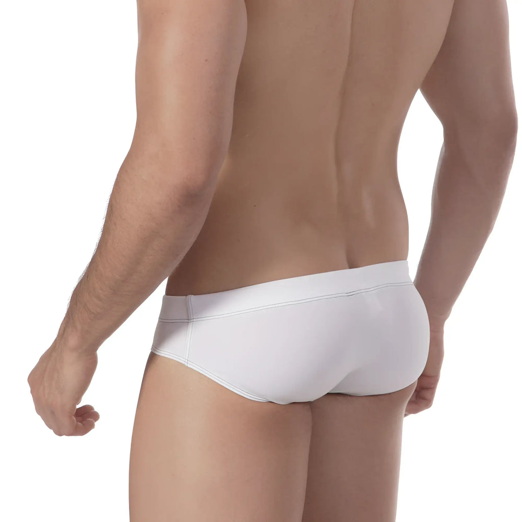 MetroMaleWear golden white swim brief 4917-01 with sleek white briefs and subtle waistband stitching