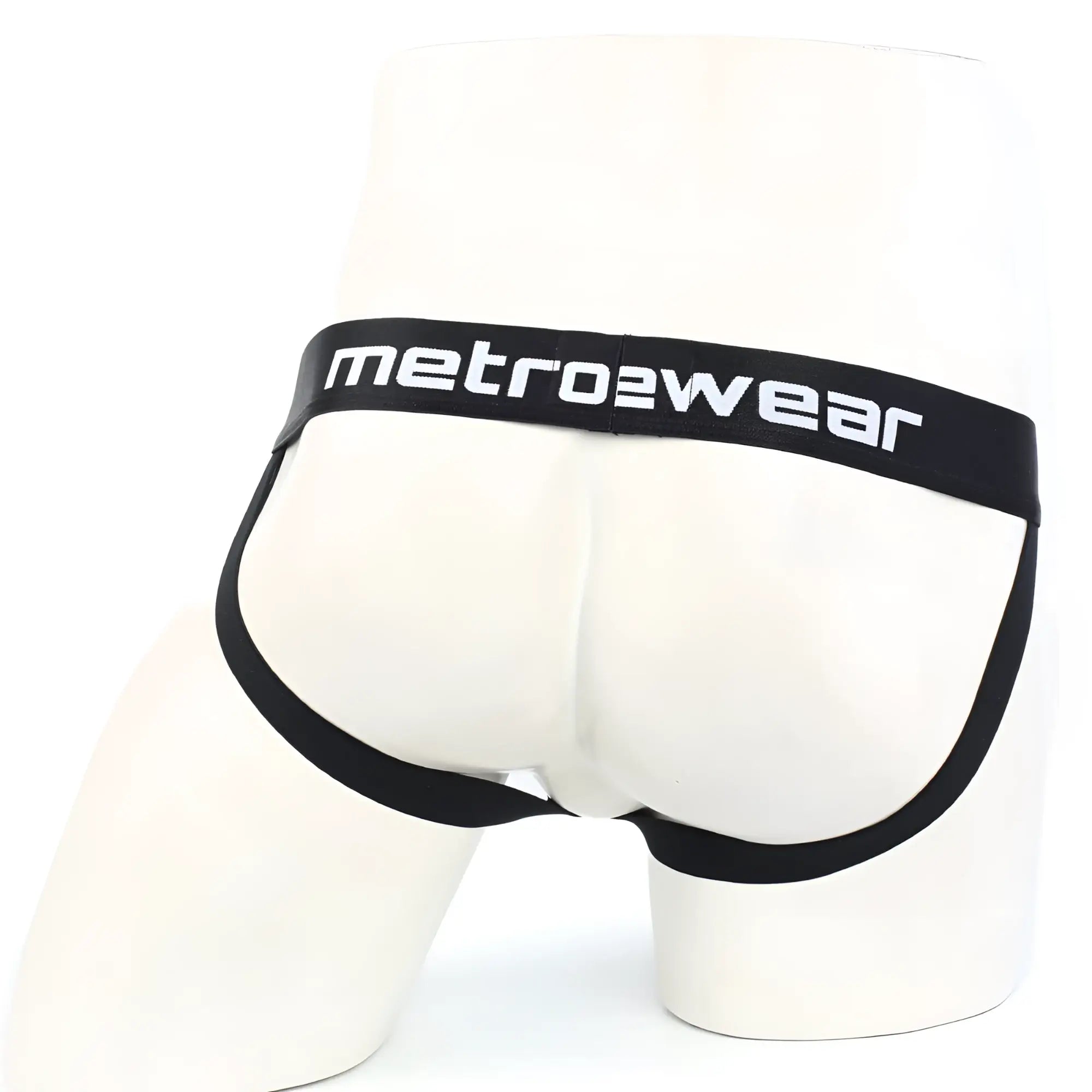 Black metrowear briefs with sleek form-fitting design elastic waistband from metro malewear grid mesh jockstraps 2901-35