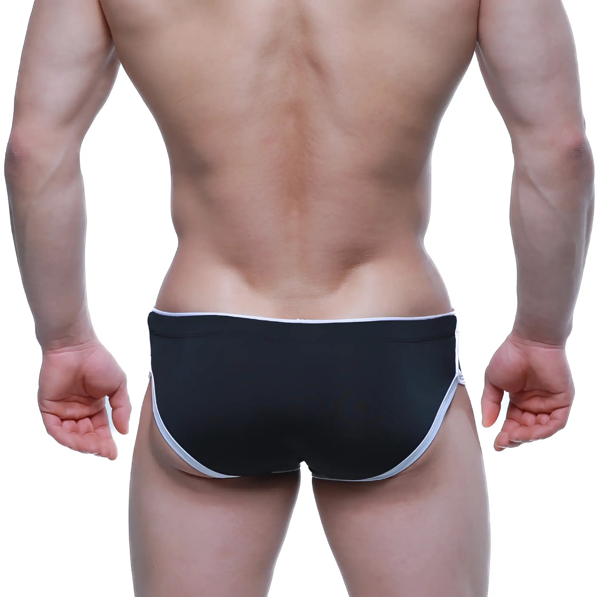 Black briefs with white trim metroMalewear Havana short boxer in soft breathable fabric for comfortable daily wear