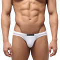 MetroMaleWear highcut hip brief white mesh fabric with black brand label for comfortable daily wear
