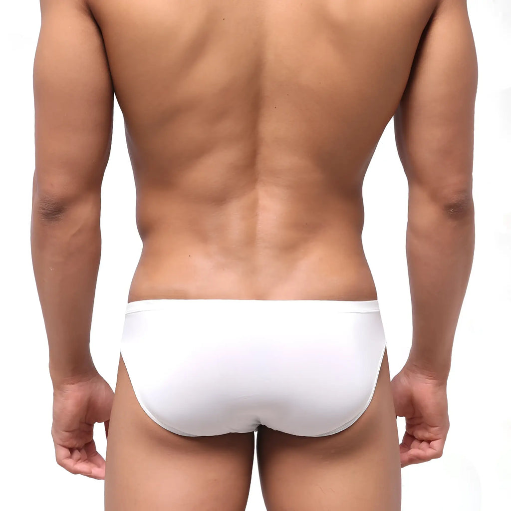 MetroMaleWear highcut hip brief white 5103-00 with a smooth form-fitting design in white cotton blend fabric