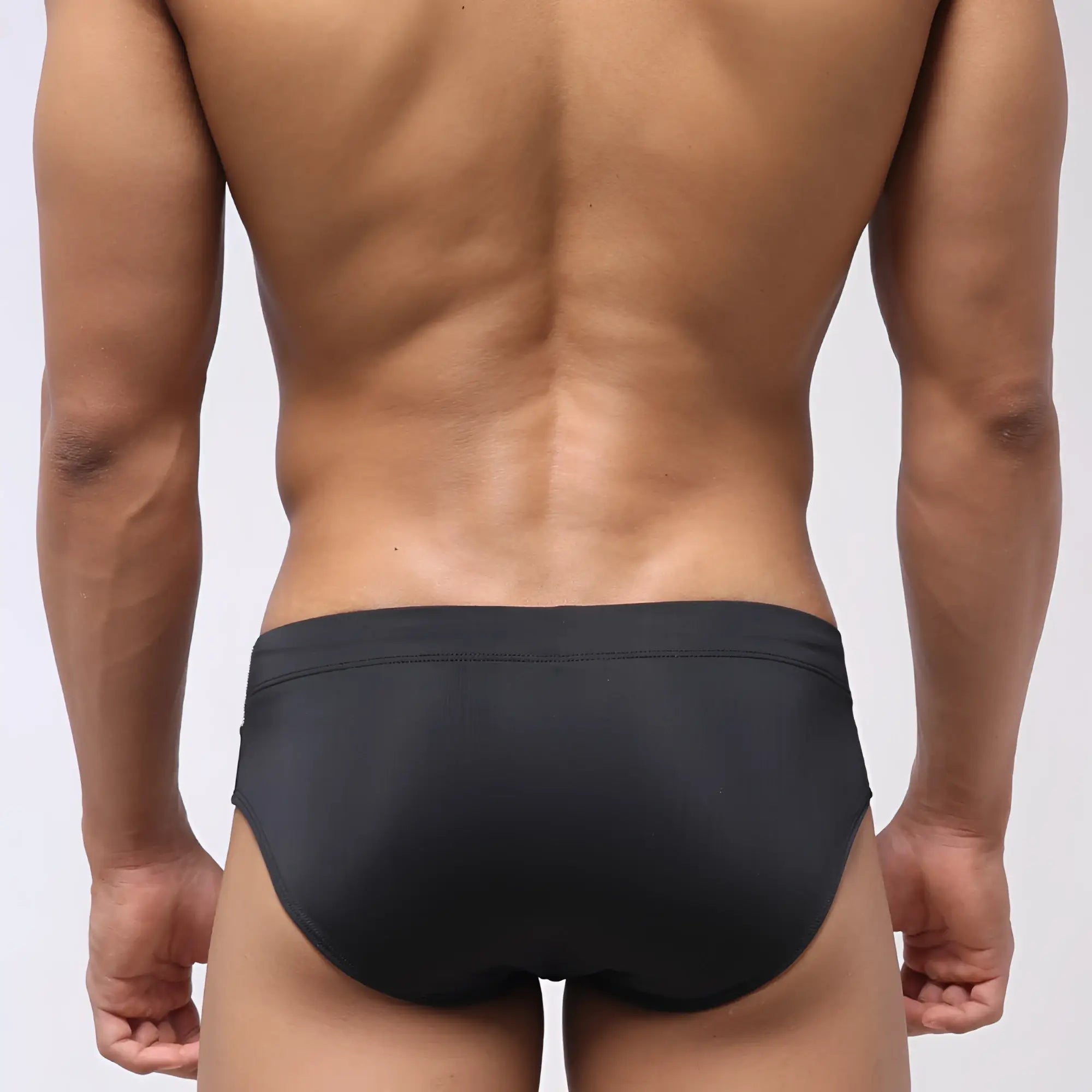 Black metro malewear ibiza swim brief metal silver 4928-30 with smooth form-fitting design for swimming