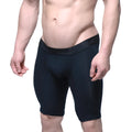 Black aeb brand metro malewear intenso cycle compression shorts with snug fit and elastic waistband 15 inch