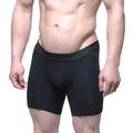 Black mens boxer briefs metro male wear intenso mid boxer black 10 inch with textured waistband featuring me logo