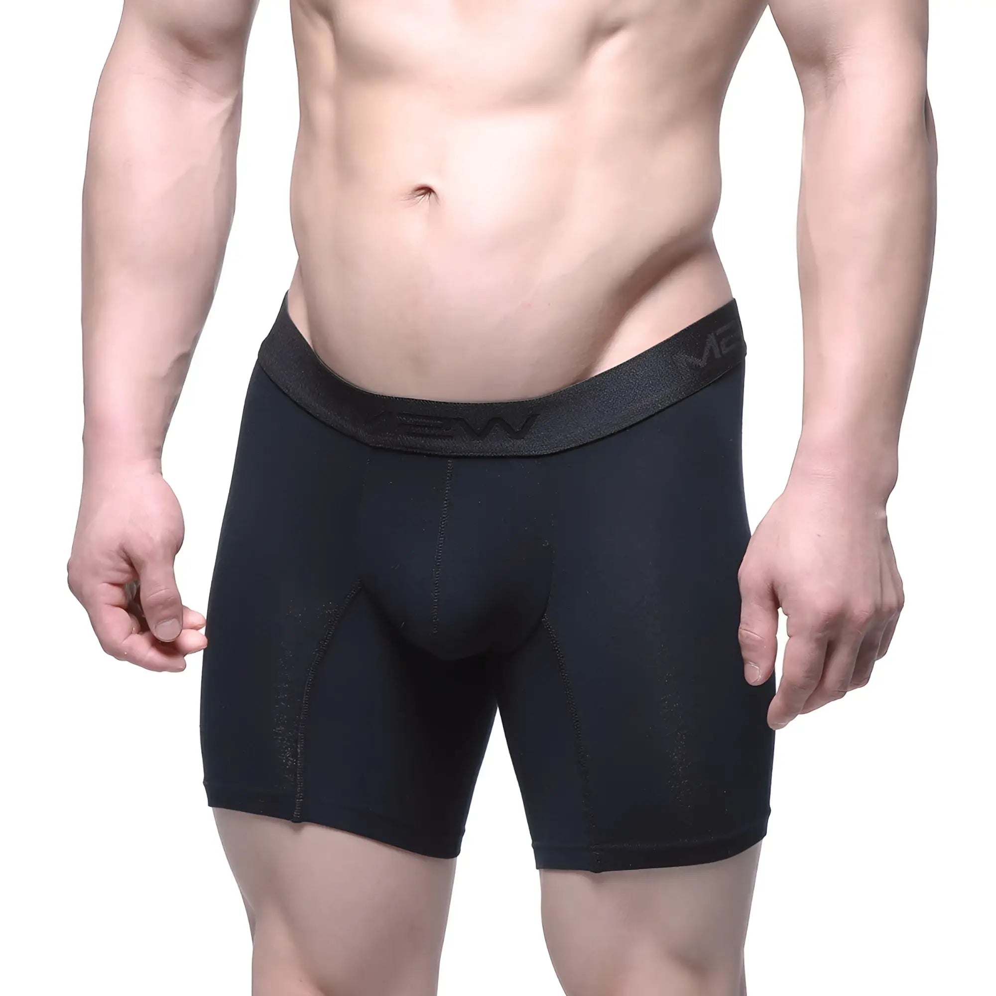 Black mens boxer briefs metro male wear intenso mid boxer black 10 inch with textured waistband featuring me logo