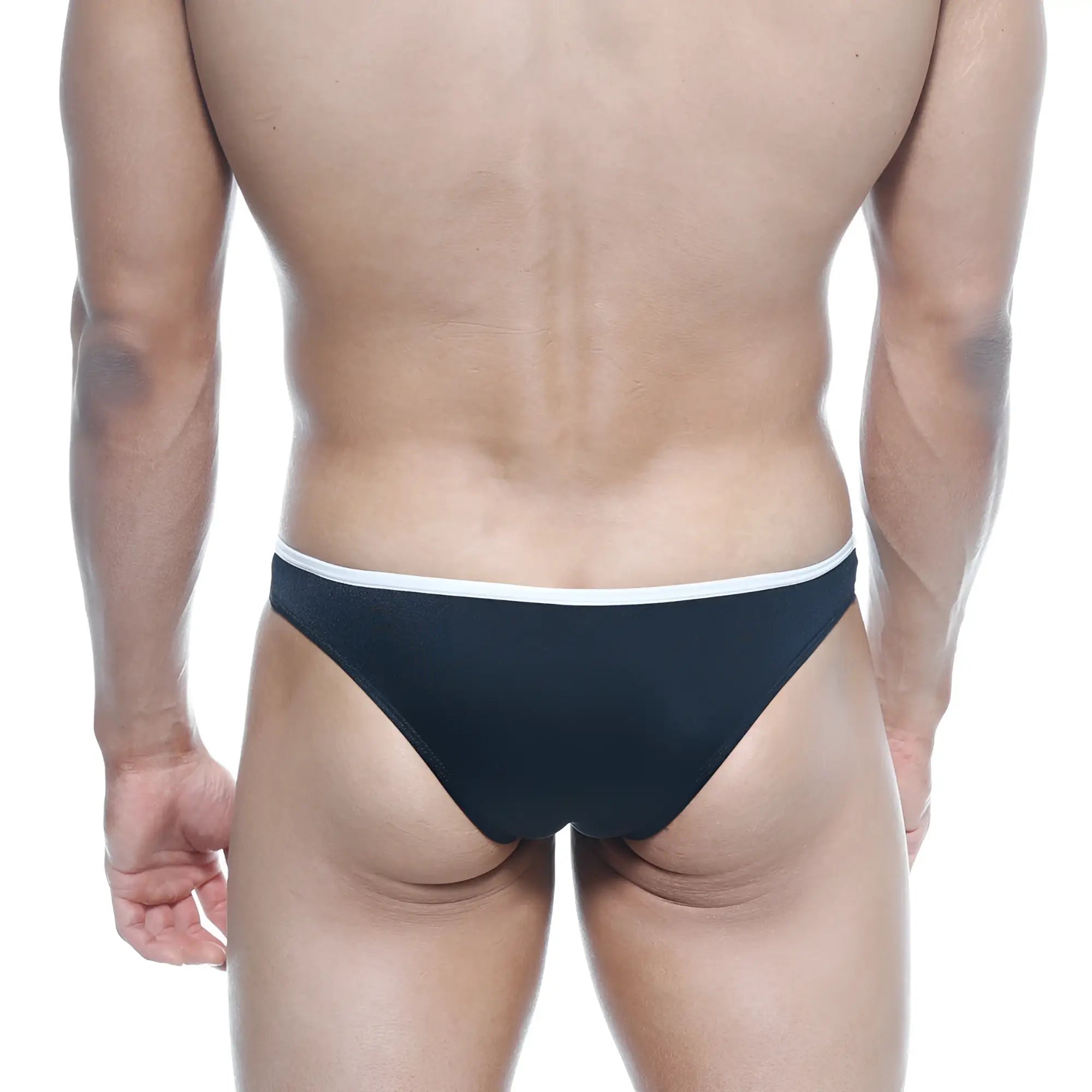 MetroMaleWear lasso bikini black briefs with white waistband comfortable fit ideal for daily wear