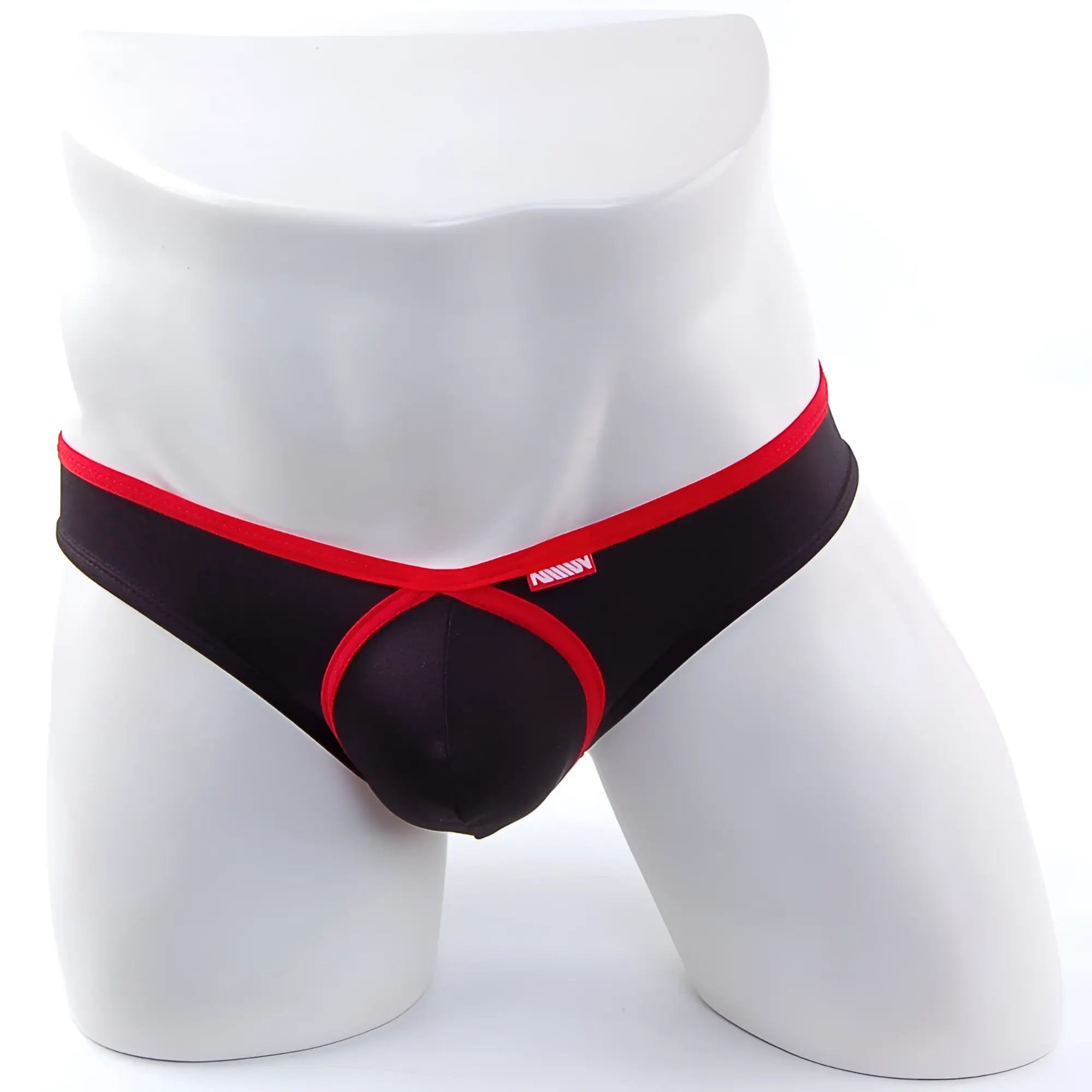 MetroMalewear lasso bikini contrast black 2009-21 men’s briefs in black and red with bold contrasting design