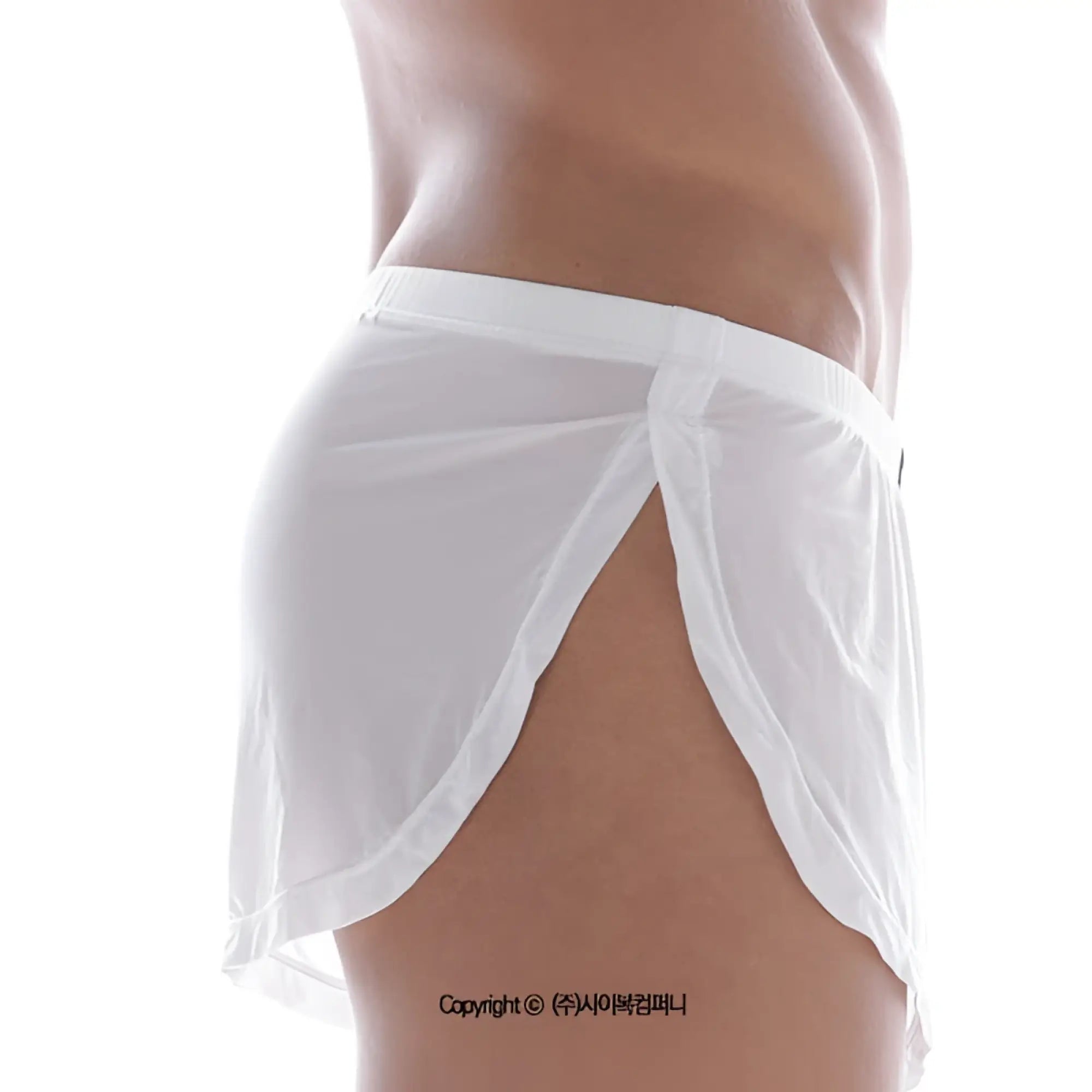 Metro malewear lounge split boxer white 2008 00 white sheer mesh briefs with smooth elastic waistband