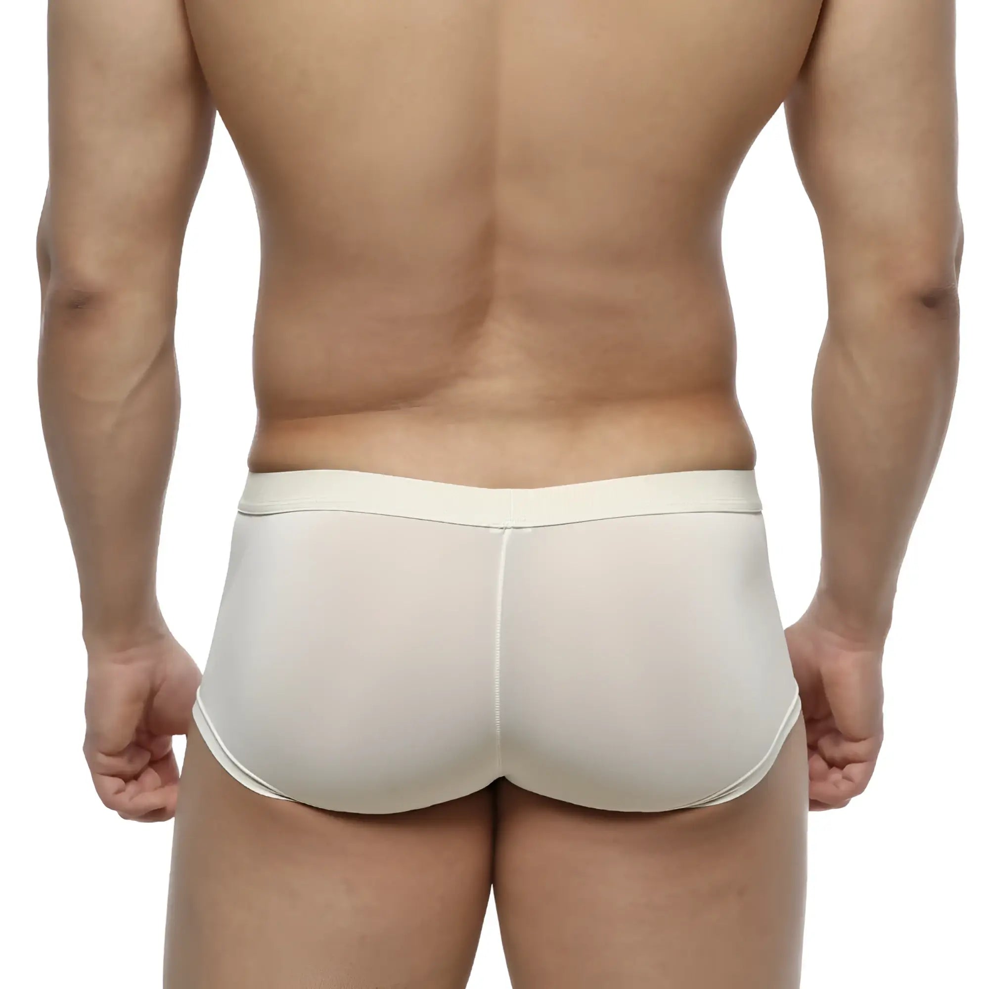 Cream-colored seamless form-fitting briefs with narrow waistband metroMalewear Lupin Trunk 2026-05