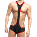 MetroMaleWear Acme singlet red 0010-12 black and red sleek form-fitting wrestling singlet for competitive use