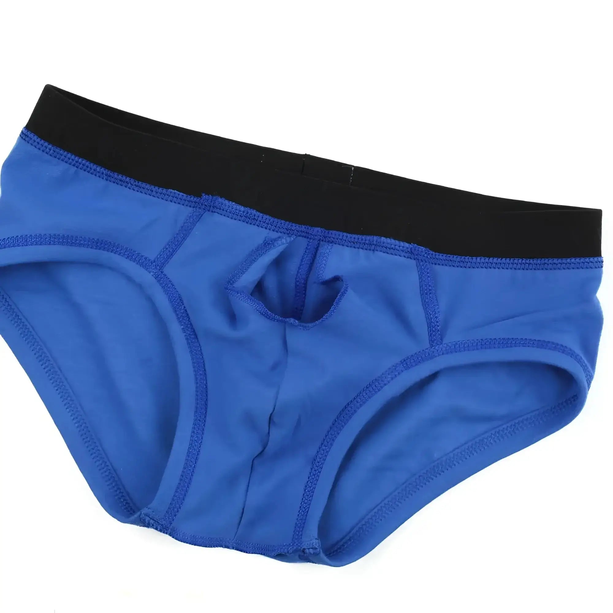 Metro-malewear avalon brief royal blue men’s briefs with black waistband and central cutout for breathable comfort