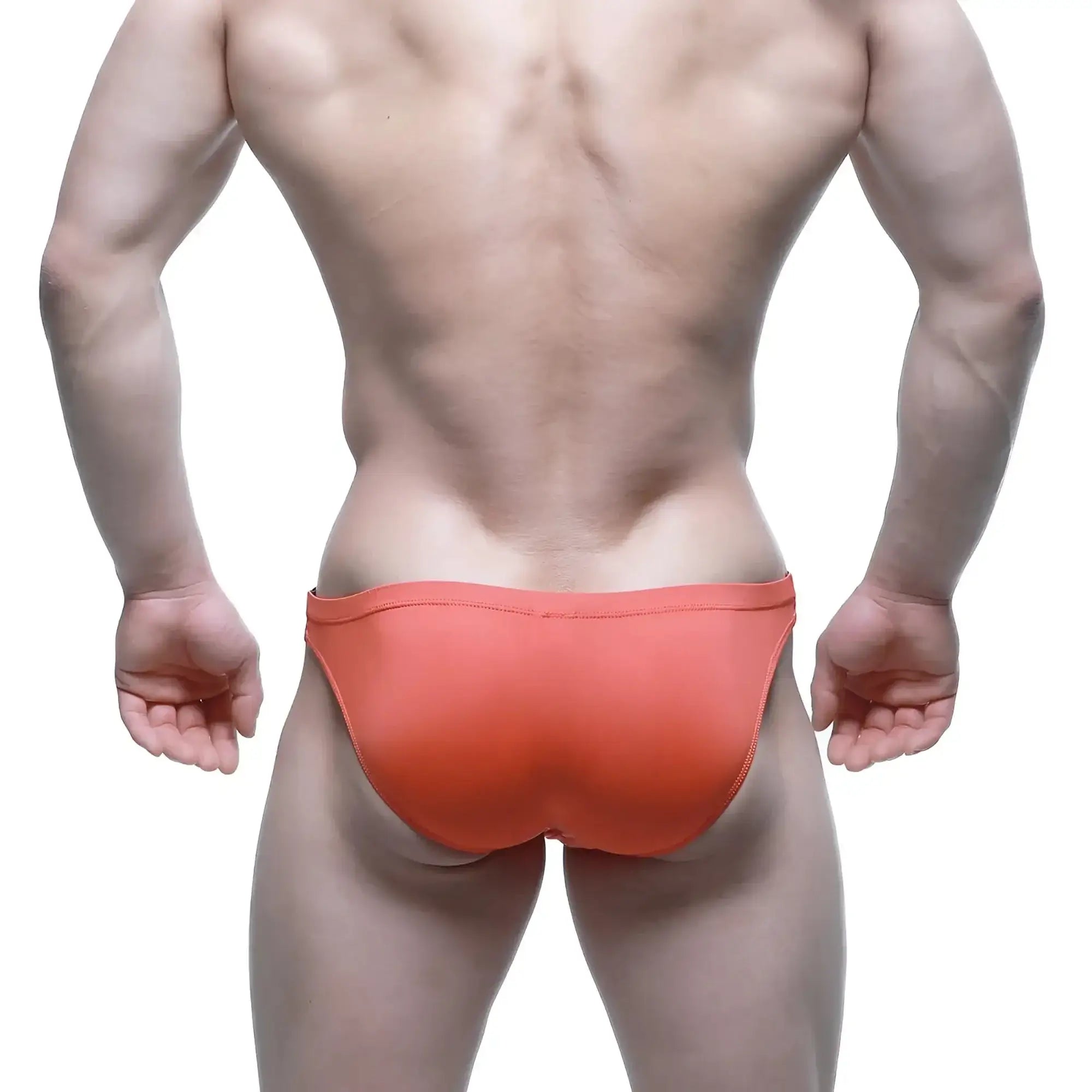 MetroMaleWear BEATNIK bikini coral orange athletic briefs with smooth form-fitting design for comfortable wear