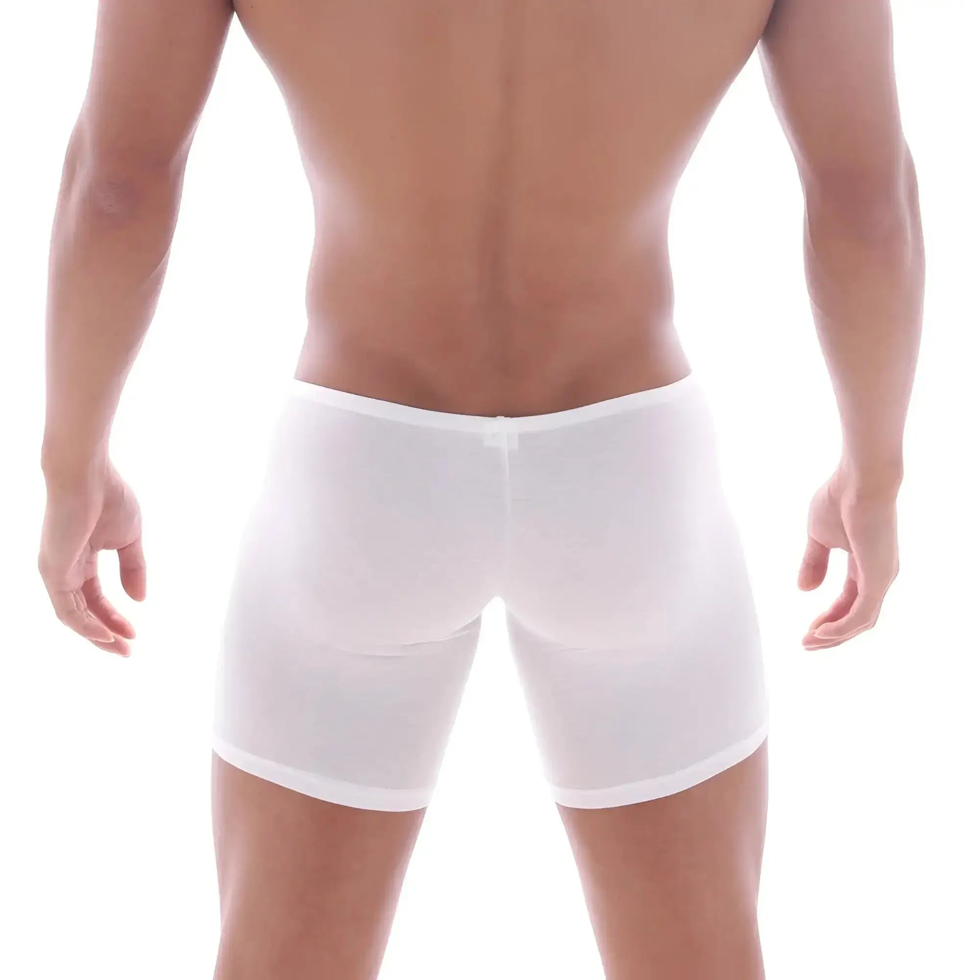 Metro male wear bosillo long boxer white 3514-00 white seamless form-fitting boxer briefs for everyday comfort