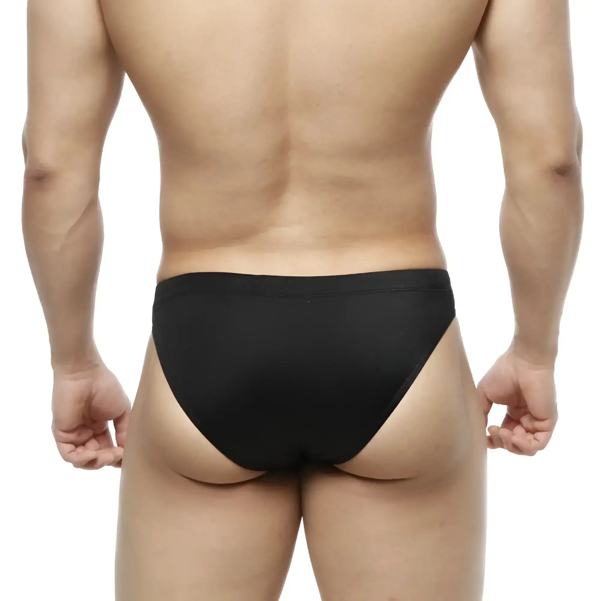 MetroMaleWear Bosillo swim bikini black 4967-20 form-fitting briefs with smooth stretchy fabric and snug waistband