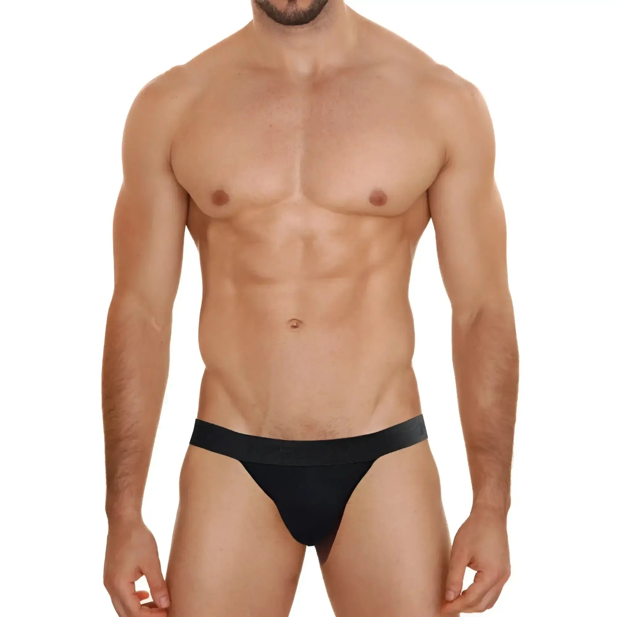 Black cotton briefs with smooth form-fitting design and solid elastic waistband from MetroMaleWear 3 pack