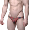 MetroMaleWear Delado bikini white 5103-m71 men’s briefs with red and green patterned striped texture
