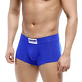 Bright blue metro male wear deseo boxer royal 3323-18 briefs with white waistband label and black text