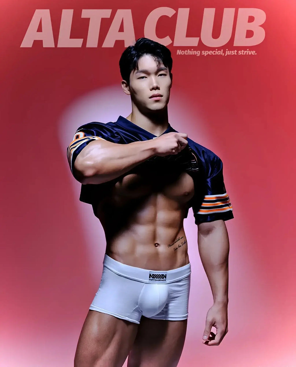White athletic briefs metro male wear deseo boxer 3323-00 with black logo waistband in cotton blend material