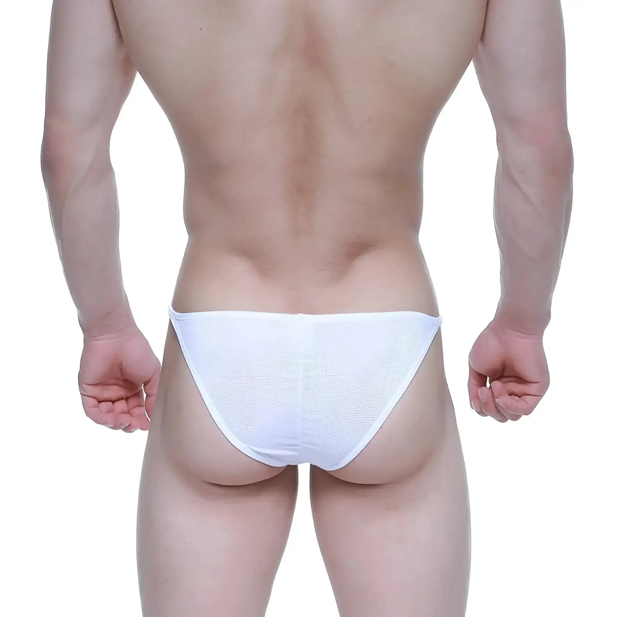 Metro male wear fantasy bikini white 6116-00 white mesh briefs with a sleek form-fitting design