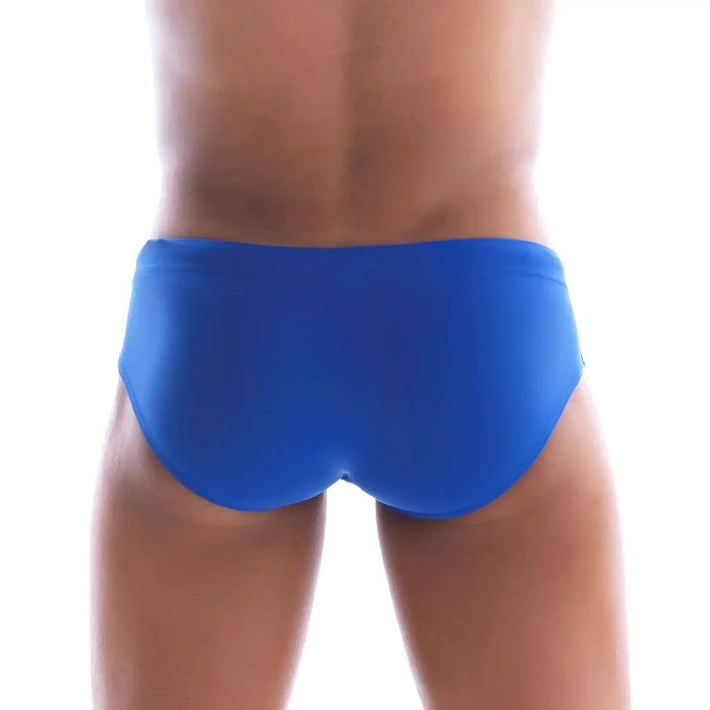 Bright blue metroMalewear french swim brief 4935-30 with smooth form-fitting design for comfortable swimwear use