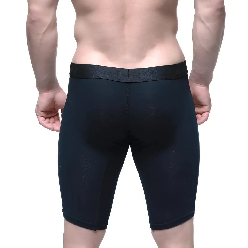 Black athletic briefs metro male wear intenso cycle short 15 inch with textured waistband and subtle branding