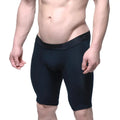 Black aeb brand metro malewear intenso cycle compression shorts with snug fit and elastic waistband 15 inch